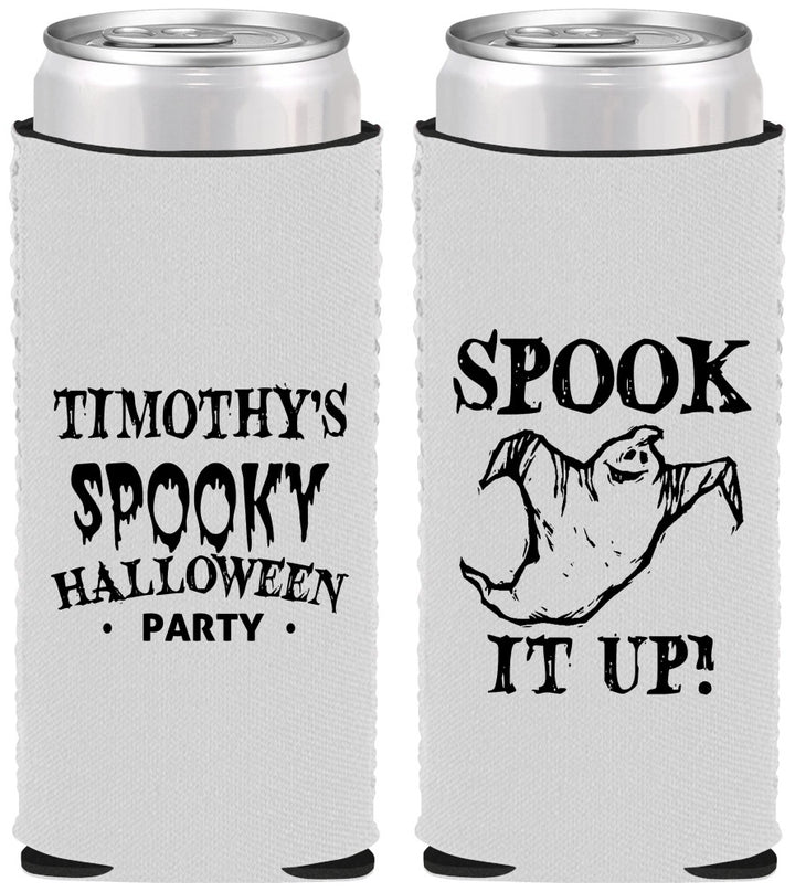Custom Halloween Neoprene Slim Can Coolers - Ghost | 250045