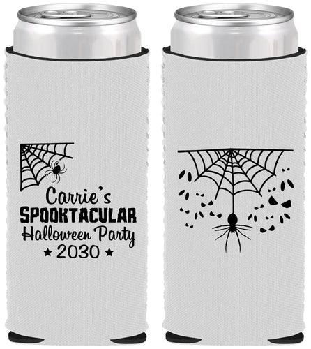 Custom Halloween Neoprene Slim Can Coolers - Spooktacular | 250049