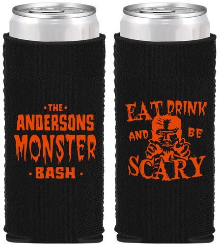 Custom Halloween Neoprene Slim Can Coolers - Werewolf Monster | 250064