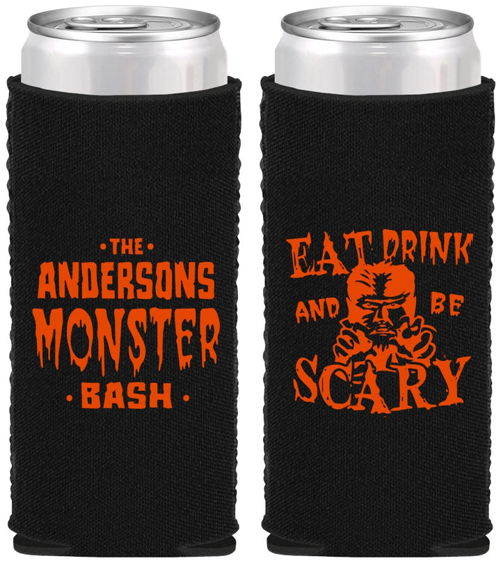 Custom Halloween Neoprene Slim Can Coolers - Werewolf Monster | 250064