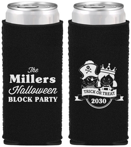 Custom Halloween Neoprene Slim Can Coolers - Trick Or Treat | 250079