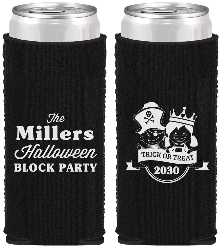 Custom Halloween Neoprene Slim Can Coolers - Trick Or Treat | 250079