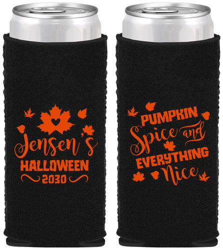 Custom Halloween Neoprene Slim Can Coolers - Pumpkin | 250080