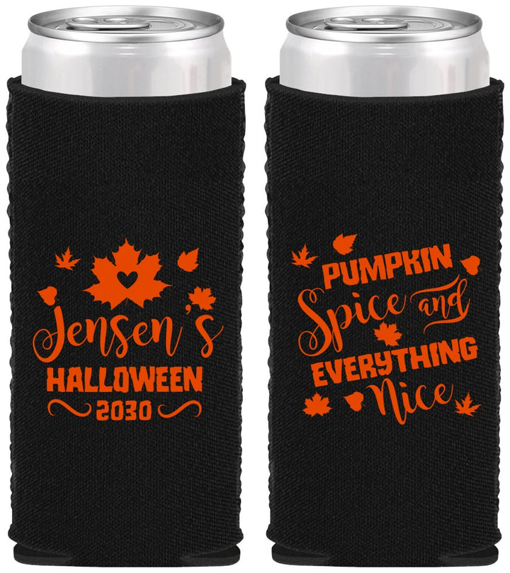 Custom Halloween Neoprene Slim Can Coolers - Pumpkin | 250080