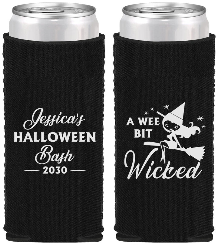 Custom Halloween Neoprene Slim Can Coolers - Witch | 250091