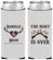 Custom Wedding Neoprene Slim Can Coolers - The Hunt Is Ove | 258