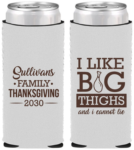 Custom Thanksgiving Neoprene Slim Can Coolers - Big Thighs | 260011