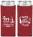 Custom Christmas Neoprene Slim Can Coolers - Naughty Or Nice | 280000