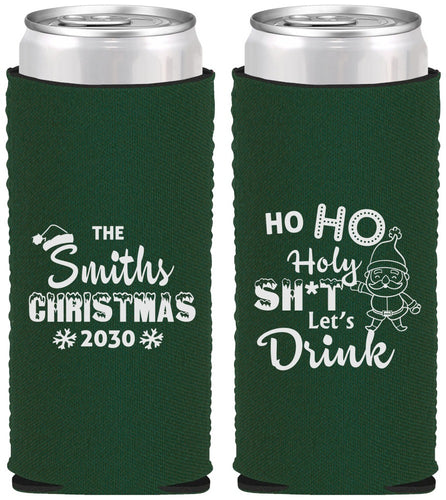 Custom Christmas Neoprene Slim Can Coolers - Elf | 280009