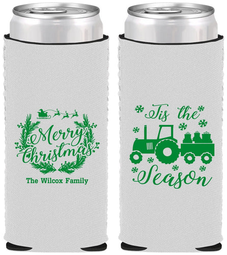 Custom Christmas Neoprene Slim Can Coolers - Til The Season | 280019