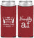 Custom Christmas Neoprene Slim Can Coolers - Naughty Af | 280084
