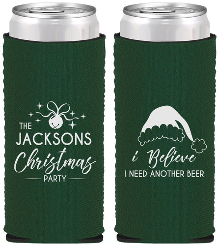 Custom Christmas Neoprene Slim Can Coolers - Santa Claus | 280085