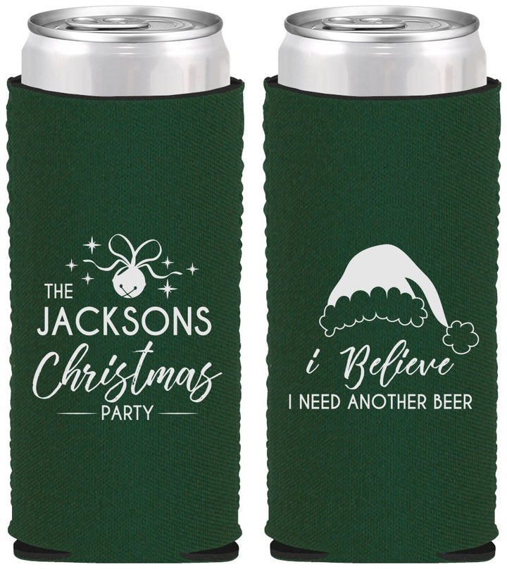 Custom Christmas Neoprene Slim Can Coolers - Santa Claus | 280085