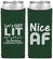 Custom Christmas Neoprene Slim Can Coolers - Nice Af | 280093