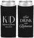 Custom Rehearsal Dinner Neoprene Slim Can Coolers - Eat Drink Rehearse | 30000