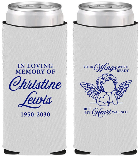 Custom Memorial Neoprene Slim Can Coolers - In Loving Memory | 310000