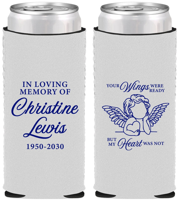 Custom Memorial Neoprene Slim Can Coolers - In Loving Memory | 310000
