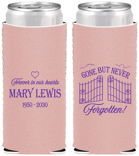 Custom Memorial Neoprene Slim Can Coolers - Gone But Never Forgotten | 310001