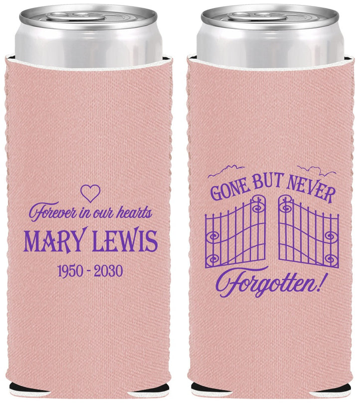 Custom Memorial Neoprene Slim Can Coolers - Gone But Never Forgotten | 310001