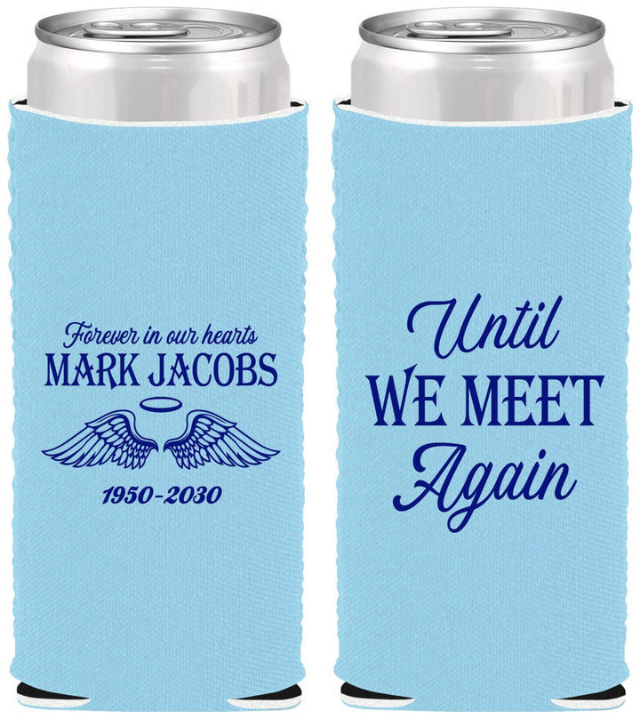Custom Memorial Neoprene Slim Can Coolers - Until We Meet Again | 310002