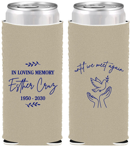Custom Memorial Neoprene Slim Can Coolers - In Loving Memory | 310004