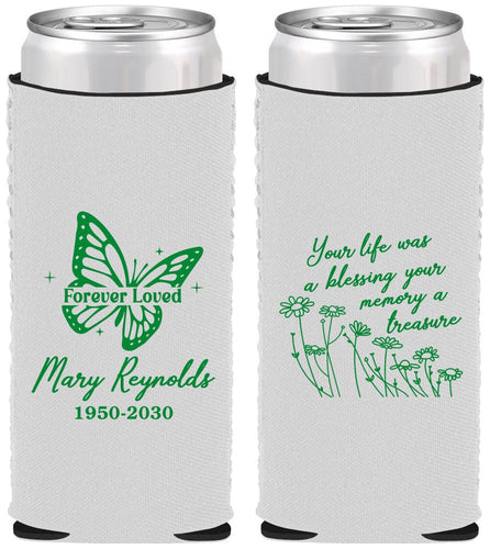 Custom Memorial Neoprene Slim Can Coolers - Forever Loved | 310013