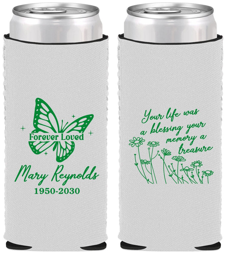 Custom Memorial Neoprene Slim Can Coolers - Forever Loved | 310013