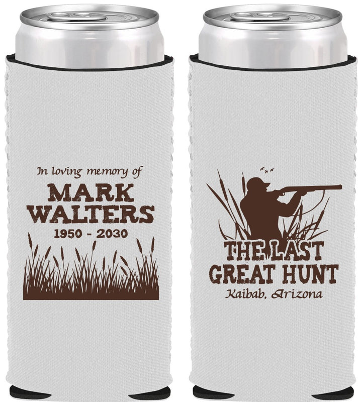 Custom Memorial Neoprene Slim Can Coolers - The Last Great Hunt | 310020