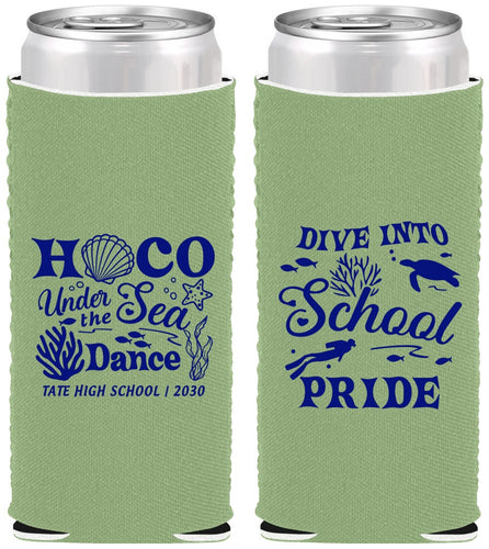 Custom Homecoming Neoprene Slim Can Coolers - Hoco Under The Sea | 330000