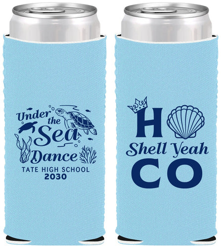 Custom Homecoming Neoprene Slim Can Coolers - Hoco Under The Sea | 330003