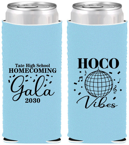 Custom Homecoming Neoprene Slim Can Coolers - Hoco Vibes | 330006