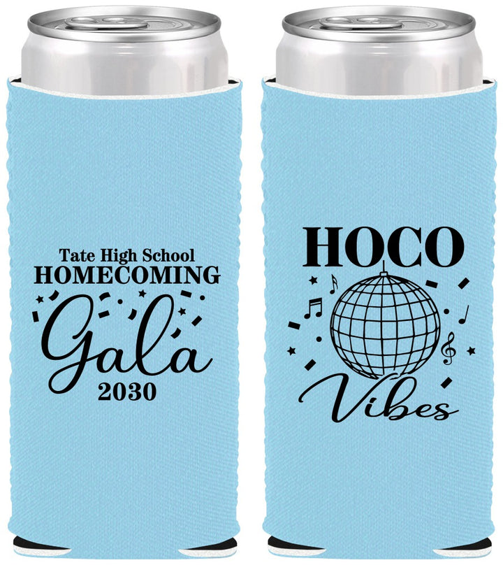 Custom Homecoming Neoprene Slim Can Coolers - Hoco Vibes | 330006