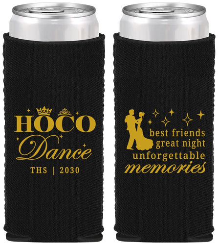 Custom Homecoming Neoprene Slim Can Coolers - Hoco Dance | 330007