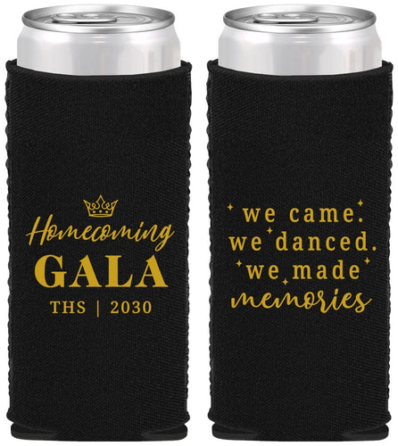 Custom Homecoming Neoprene Slim Can Coolers - Danced Made Memories | 330008