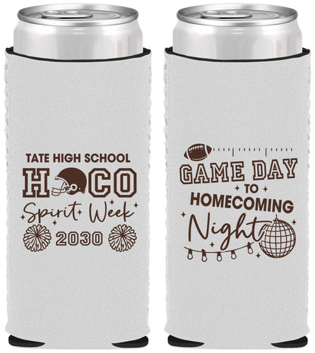 Custom Homecoming Neoprene Slim Can Coolers - Spirit Week | 330013