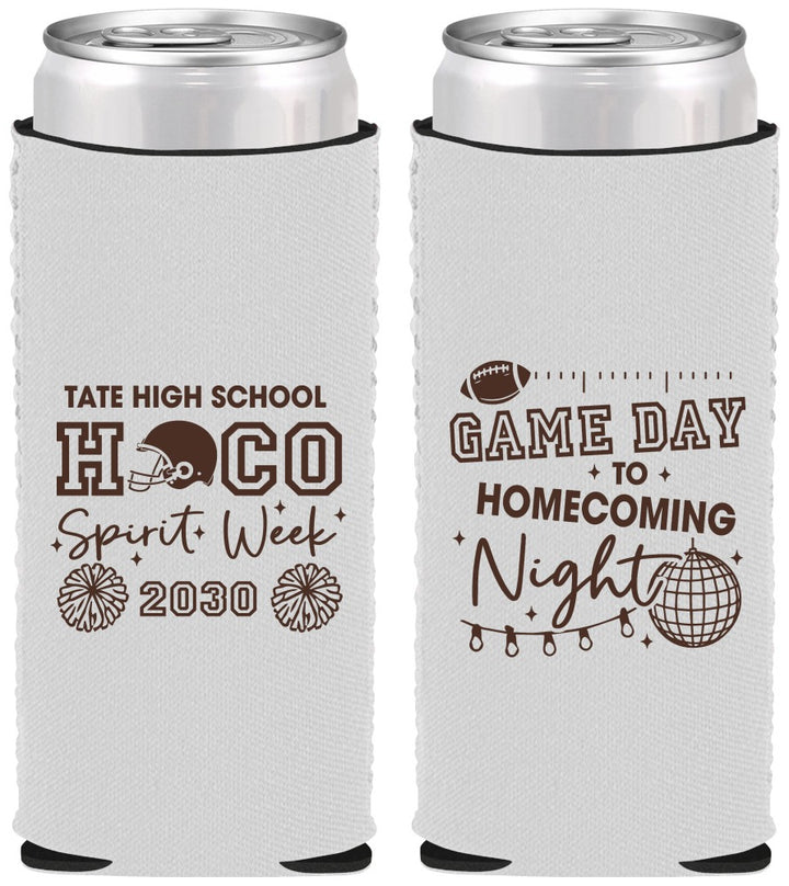 Custom Homecoming Neoprene Slim Can Coolers - Spirit Week | 330013