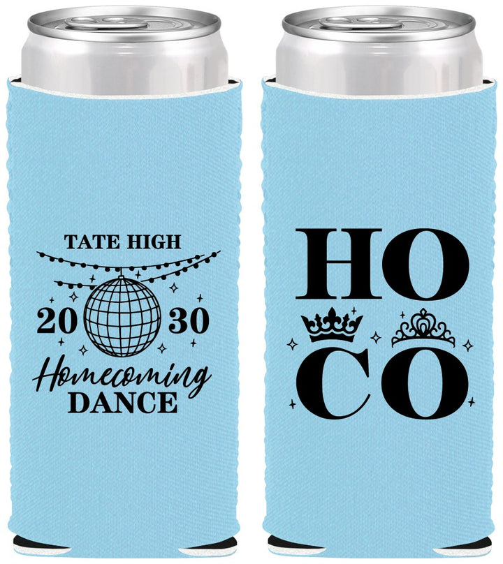 Custom Homecoming Neoprene Slim Can Coolers - Hoco Dance | 330016