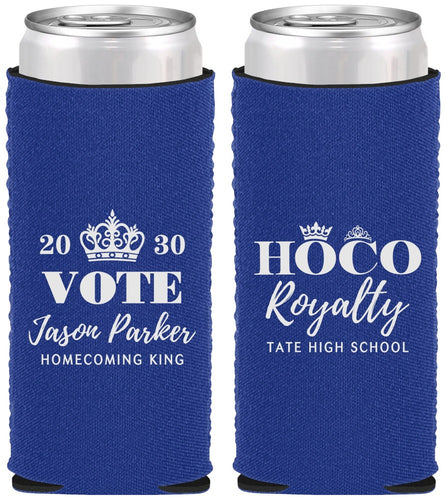 Custom Homecoming Neoprene Slim Can Coolers - Hoco King Vote | 330021