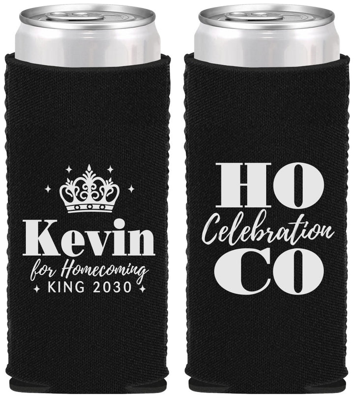 Custom Homecoming Neoprene Slim Can Coolers - Hoco King Vote | 330023