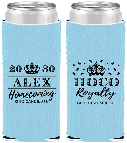 Custom Homecoming Neoprene Slim Can Coolers - Hoco King Vote | 330025