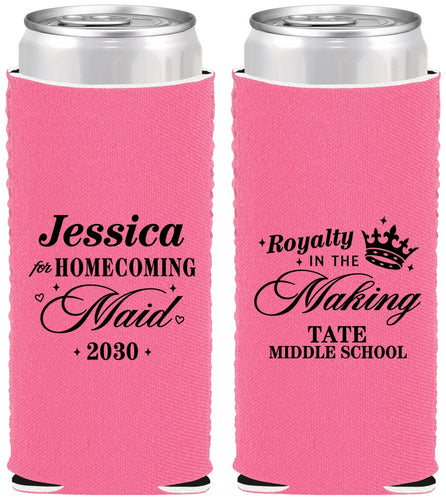 Custom Homecoming Neoprene Slim Can Coolers - Hoco Maid Vote | 330029