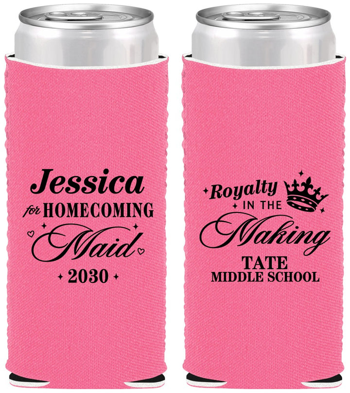Custom Homecoming Neoprene Slim Can Coolers - Hoco Maid Vote | 330029