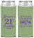 Custom 21st Birthday Neoprene Slim Can Coolers - Candles Cake Drunk | 340010