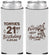 Custom 21st Birthday Neoprene Slim Can Coolers - Party Like An Animal Giraffe | 340022