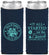 Custom Wedding Neoprene Slim Can Coolers - Started On The Beach | 362