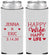 Custom Wedding Neoprene Slim Can Coolers - Happy Wife Happy Life | 393