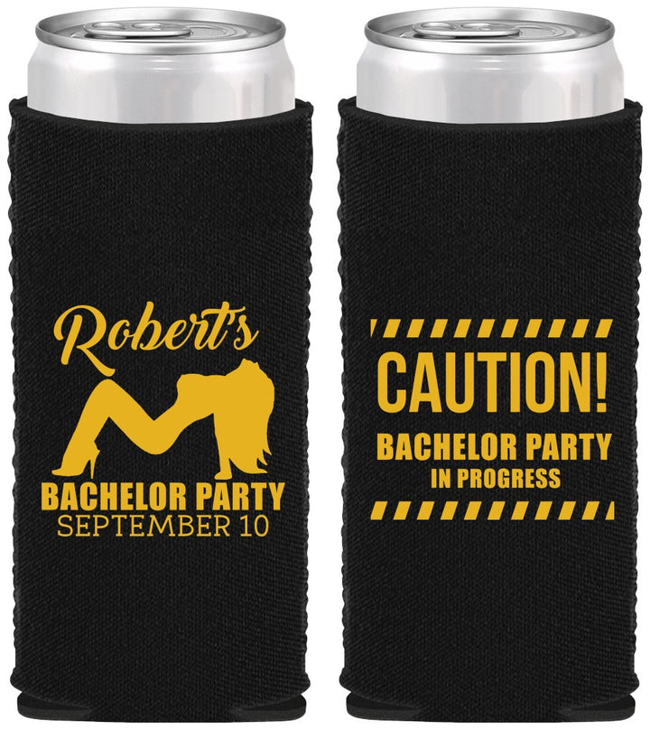 Custom Bachelor Party Neoprene Slim Can Coolers - Strip Club | 40037