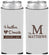 Custom Wedding Neoprene Slim Can Coolers - Monogram | 402