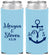 Custom Wedding Neoprene Slim Can Coolers - Monogram Nautical | 414