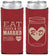 Custom Wedding Neoprene Slim Can Coolers - Eat Drink Be Married | 417